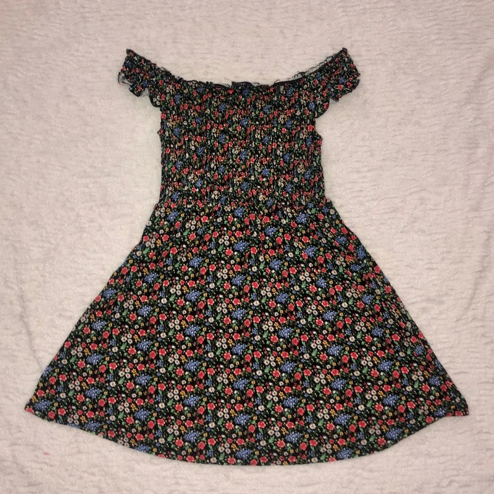 Floral Off-shoulder Dress